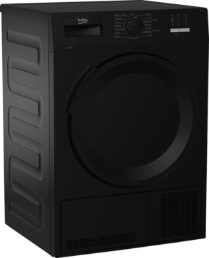 Beko DTLCE80051B 8kg Freestanding Condenser Tumble Dryer - Black - Image 2