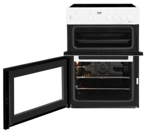 Beko KDC611W 60cm Double Oven Electric Cooker - White - Image 2