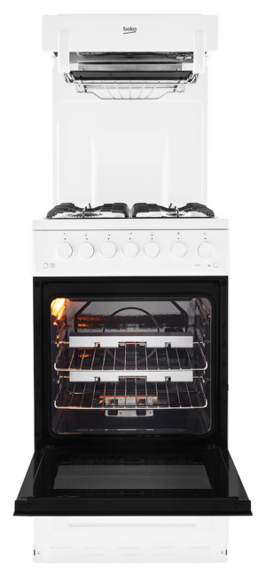 Beko KA52NEW Freestanding Gas Single Oven Cooker - White - Image 2