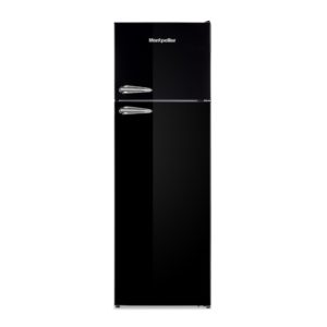 Montpellier MAB346K Retro Top Mount Fridge Freezer in Black