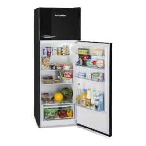 Montpellier MAB346K Retro Top Mount Fridge Freezer in Black - Image 3