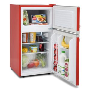 Montpellier MAB2035R Undercounter Retro Fridge Freezer in Red - Image 3