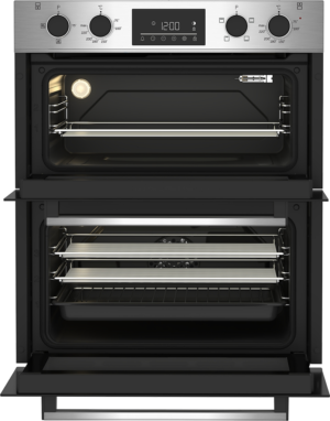 Beko BBTF26300X 72cm Built-Under Double Fan Oven featuring Touch Controls - Stainless Steel - Image 2