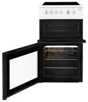 Beko KDVC563AKW 50cm Double Oven Electric Cooker - White - Image 2