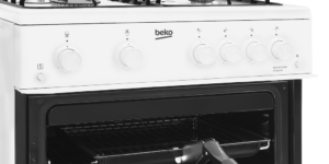 Beko KTG611 60cm Freestanding Gas Twin Cavity Cooker - White - Image 4