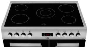 Beko KDVC90X 90cm Double Oven Range Cooker with 5 Zone Ceramic Hob - Stainless Steel - Image 3