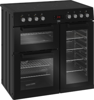 Beko KDVC90K 90cm Double Oven Range Cooker with 5 Zone Ceramic Hob - Black - Image 2