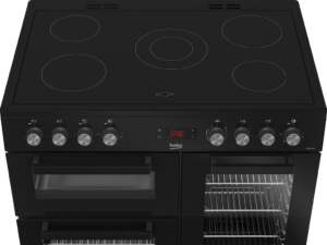 Beko KDVC90K 90cm Double Oven Range Cooker with 5 Zone Ceramic Hob - Black - Image 3