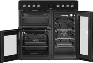 Beko KDVC90K 90cm Double Oven Range Cooker with 5 Zone Ceramic Hob - Black - Image 4