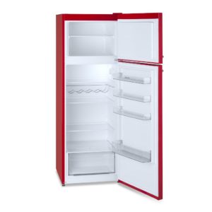 Montpellier MAB346R Retro Top Mount Fridge Freezer in Red - Image 4