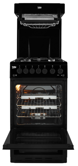 Beko KA52NEK Freestanding Gas Single Oven Cooker - Black - Image 2