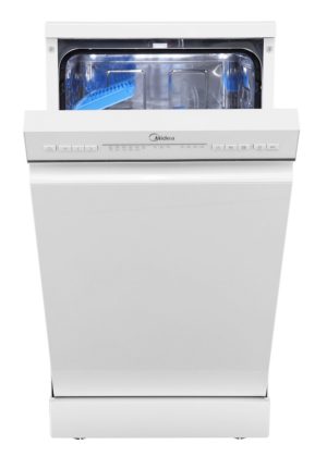 Midea MDWEF1034C(W)-WG-UK 10 Place Setting Freestanding Slimline 45cm Dishwasher - White - Image 3