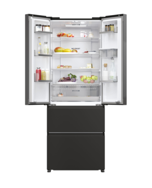 Haier HFR5719EWPB French Door Fridge Freezer - Slate Black - E Rated - Image 2