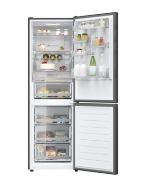 Haier HDW3618DNPD Fridge Freezer - Dark Inox - D Rated - Image 2