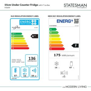 Statesman R155W 55cm Undercounter Fridge with 4* Ice Box - Image 7