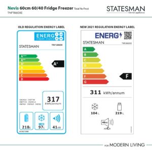 Statesman TNF1860XE 60cm 60/40 TNF Fridge Freezer - Image 4