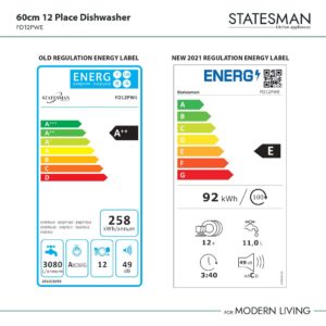 Statesman FD12PWE 60cm 12 Place Dishwasher - Image 8