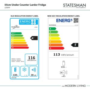 Statesman L255W 55cm Undercounter Larder Fridge - Image 6