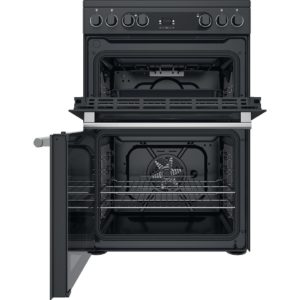 Hotpoint CD67V9H2CA/UK Electric Freestanding 60cm Double Cooker - Dark Grey - Image 2