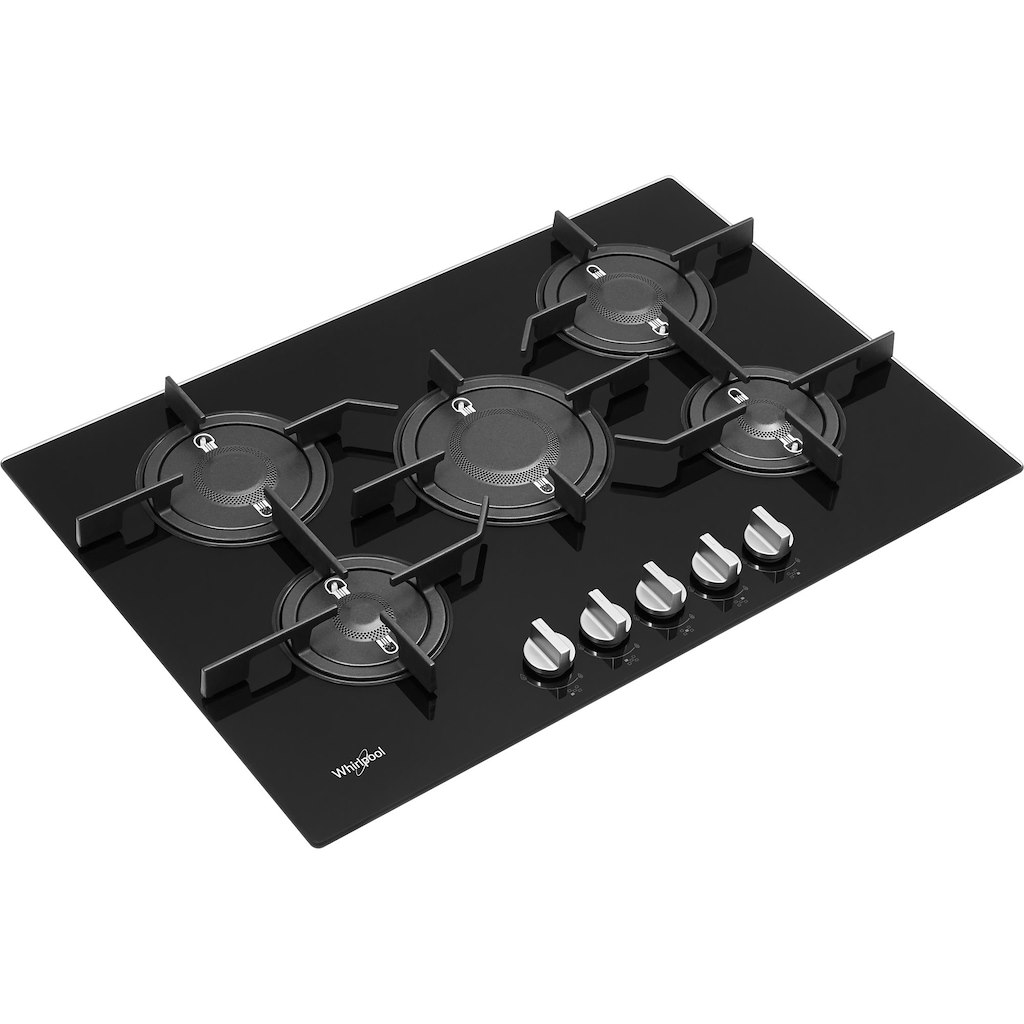Whirlpool POW 75D2/NB Gas Hob 5 Burners 75cm - Black - Image 3