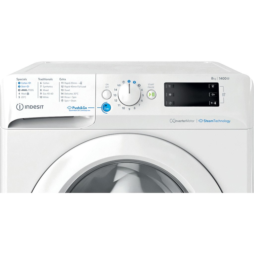 Indesit BWE 81496X WV UK Freestanding 8kg Washing Machine - Image 3