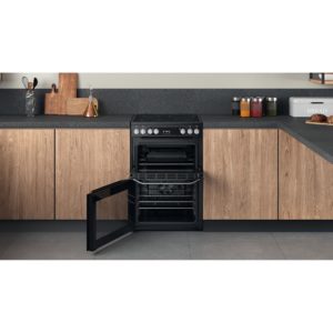 Hotpoint HDM67V9HCB/U Electric Double Cooker - Black - Image 7