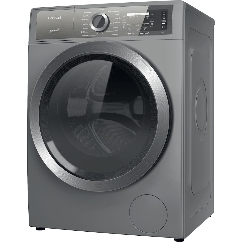 Hotpoint H8 99ADS GPOWER UK GentlePower 9kg 1400rpm Washing Machine - Silver - Image 2