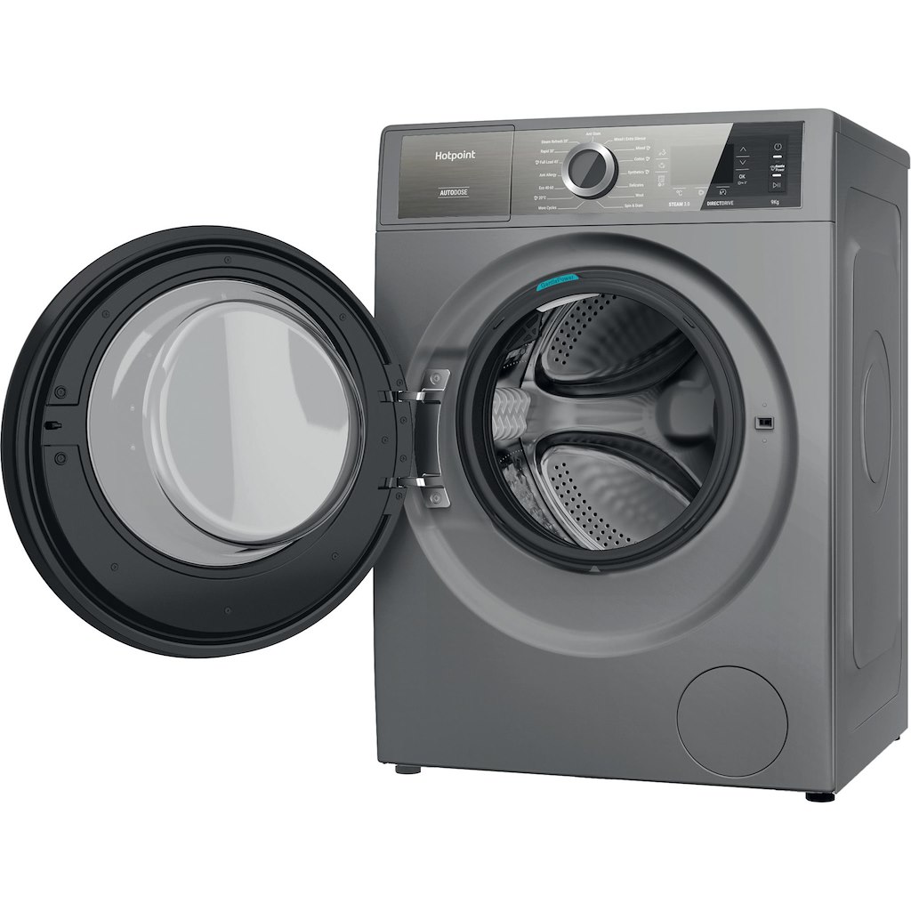 Hotpoint H8 99ADS GPOWER UK GentlePower 9kg 1400rpm Washing Machine - Silver - Image 3