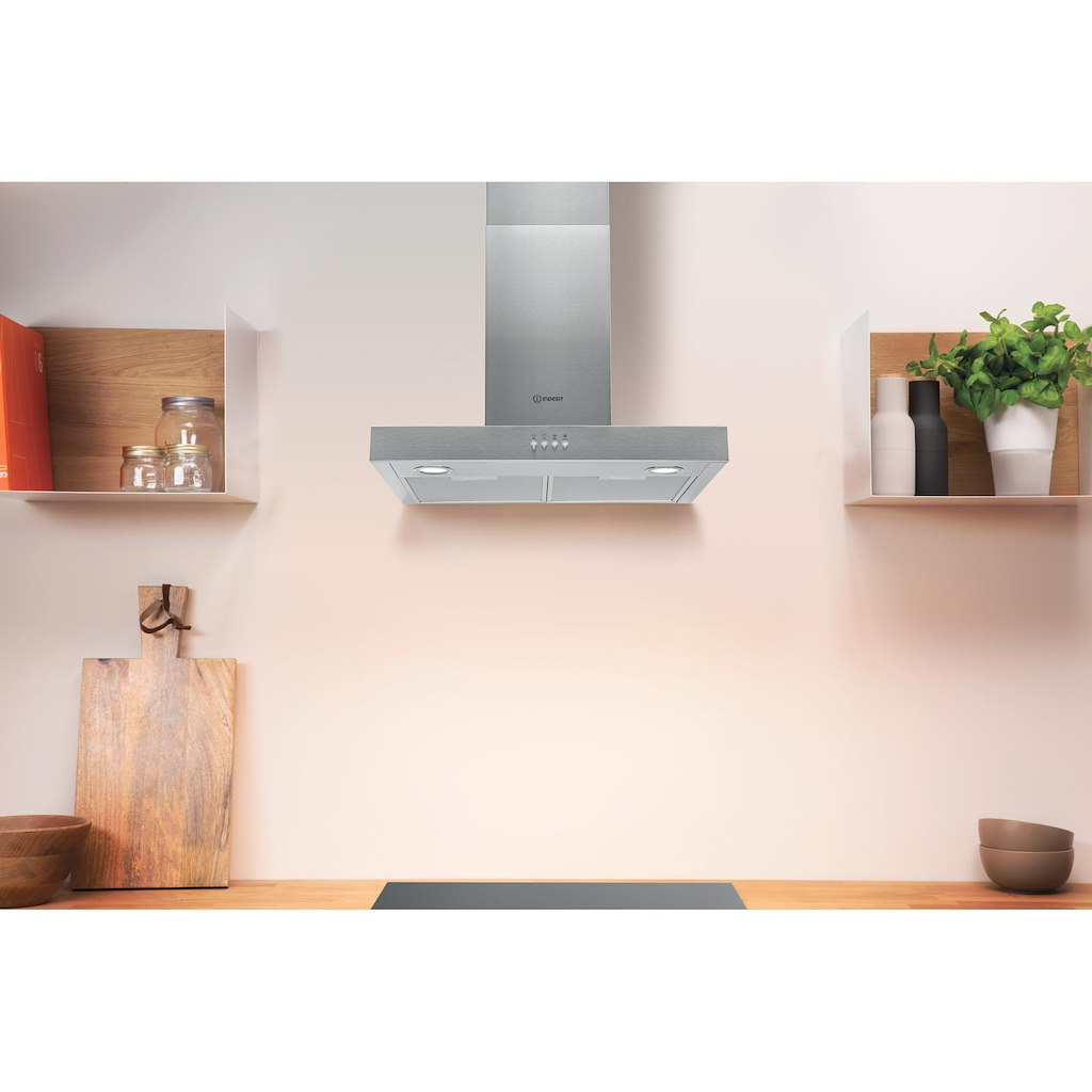 Indesit IHBS 6.5 LM X Cooker Hood - Stainless Steel - Image 2