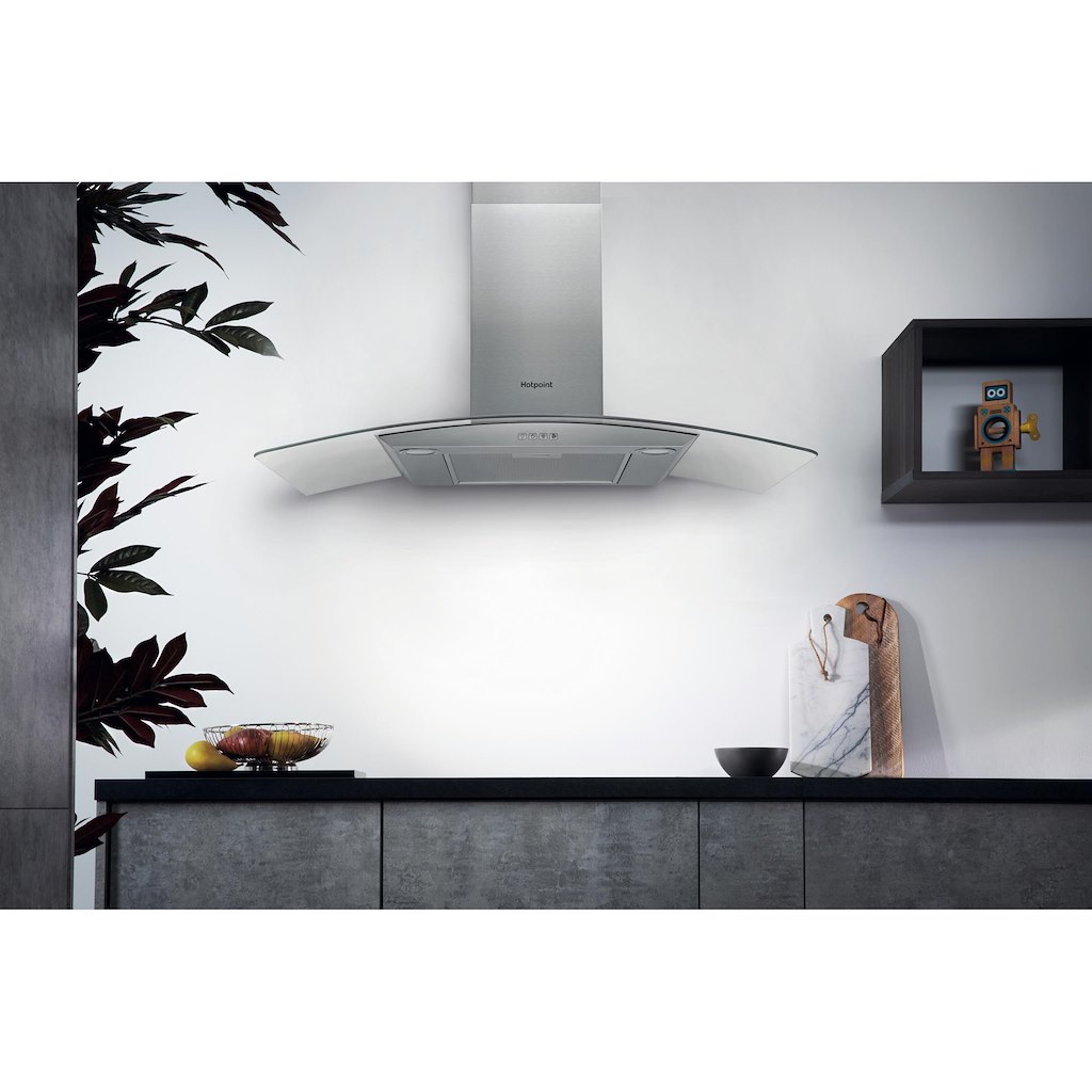 Hotpoint PHGC9.4FLMX Cooker Hood - Stainless Steel - Image 2