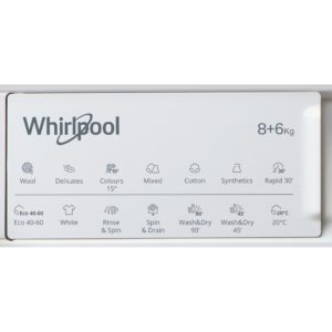 Whirlpool BI WDWG 861484 UK Built-In Washer Dryer 8+6kg 1400rpm - White - Image 4