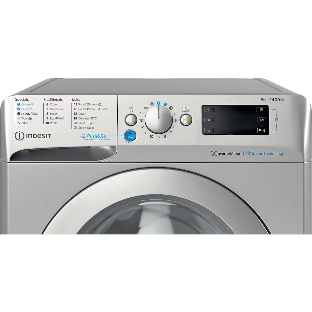Indesit BWE 91496X SV UK Freestanding 9kg 1400rpm Washing Machine - Image 3