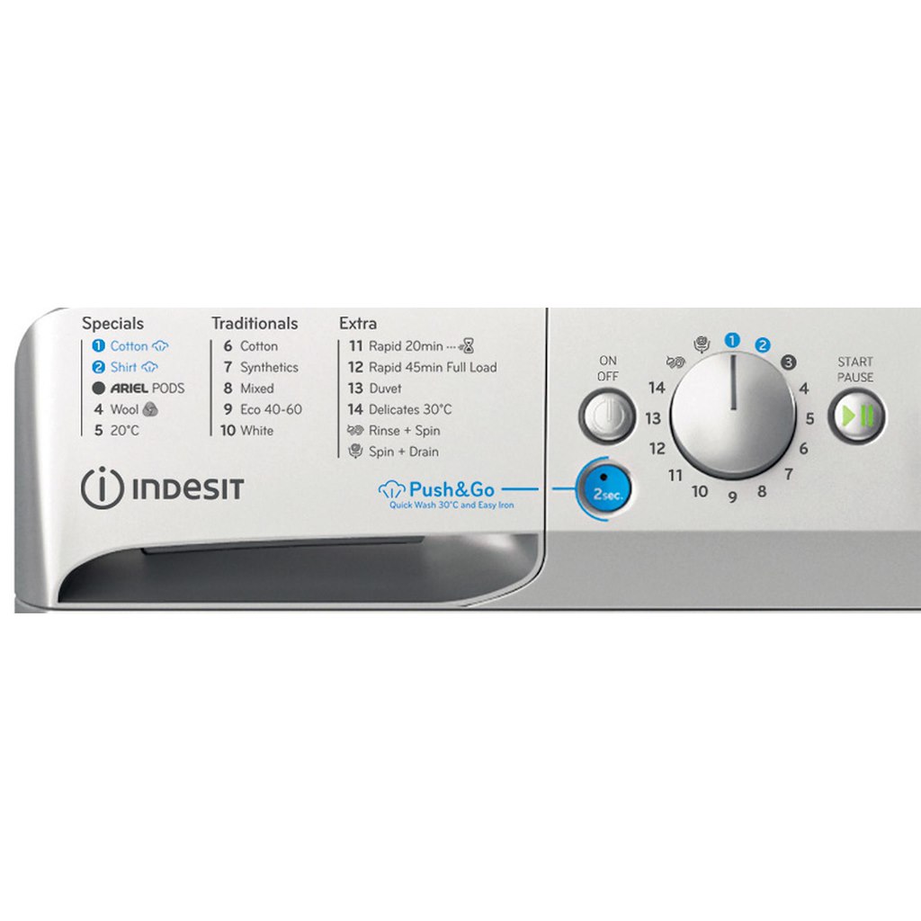 Indesit BWE 91496X SV UK Freestanding 9kg 1400rpm Washing Machine - Image 4