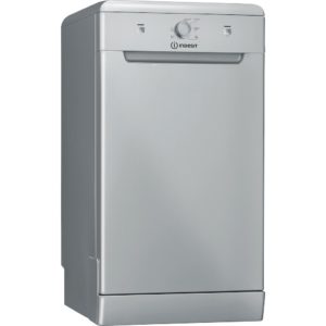 Indesit DF9E 1B10 S UK Slimline Freestanding Dishwasher - Silver