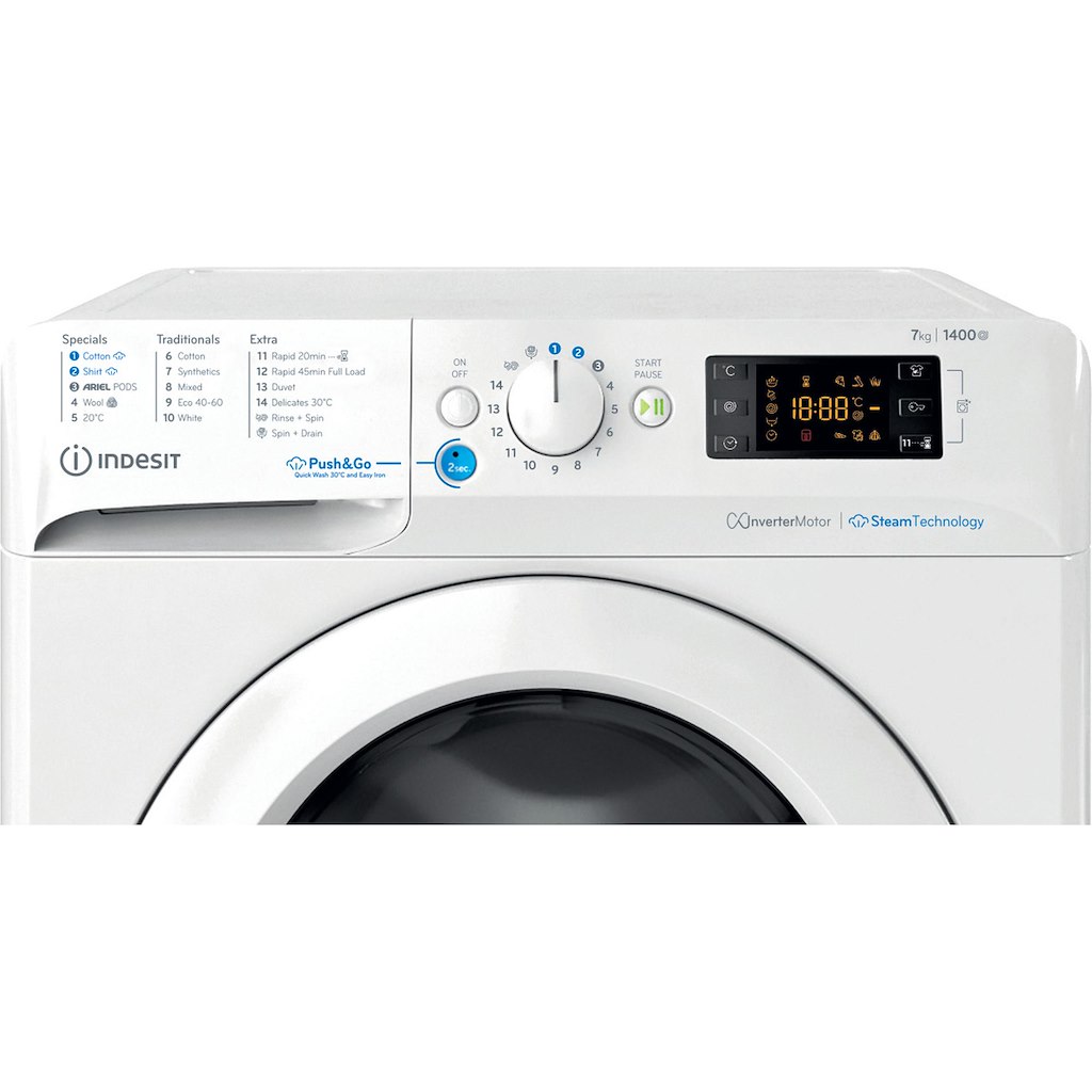 Indesit BWE 71496X WV UK Freestanding 7kg Washing Machine - Image 2
