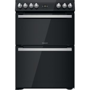 Hotpoint HDT67V9H2CB/UK Ceramic Double Cooker - Black