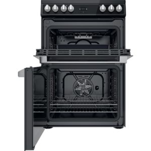 Hotpoint HDT67V9H2CB/UK Ceramic Double Cooker - Black - Image 2