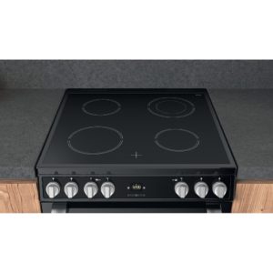 Hotpoint HDT67V9H2CB/UK Ceramic Double Cooker - Black - Image 6