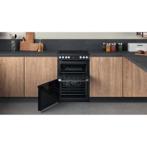 Hotpoint HDT67V9H2CB/UK Ceramic Double Cooker - Black - Image 7