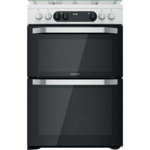 Hotpoint HDM67G9C2CW/UK Double Dual Fuel Cooker - White