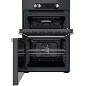 Hotpoint HDM67I9H2CB/U Double Electric 60cm Cooker - Black - Image 2