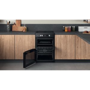 Hotpoint HDM67I9H2CB/U Double Electric 60cm Cooker - Black - Image 7