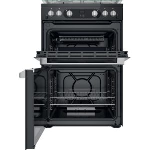 Hotpoint HDM67G0C2CB/UK Double Gas Cooker - Black - Image 2