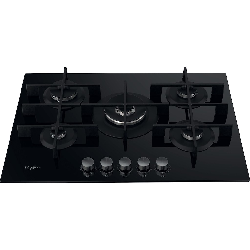 Whirlpool GOWL 758/NB W Collection Hob 5 Burners Gas on Glass 75cm - Black - Image 2