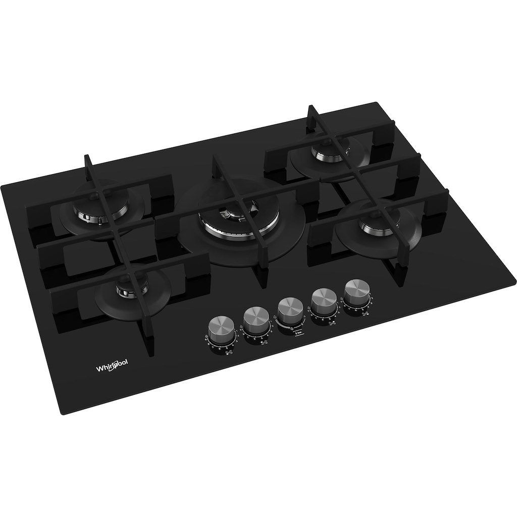 Whirlpool GOWL 758/NB W Collection Hob 5 Burners Gas on Glass 75cm - Black - Image 3