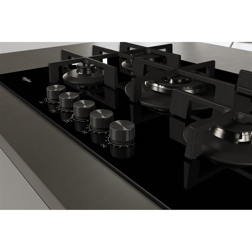 Whirlpool GOWL 758/NB W Collection Hob 5 Burners Gas on Glass 75cm - Black - Image 11