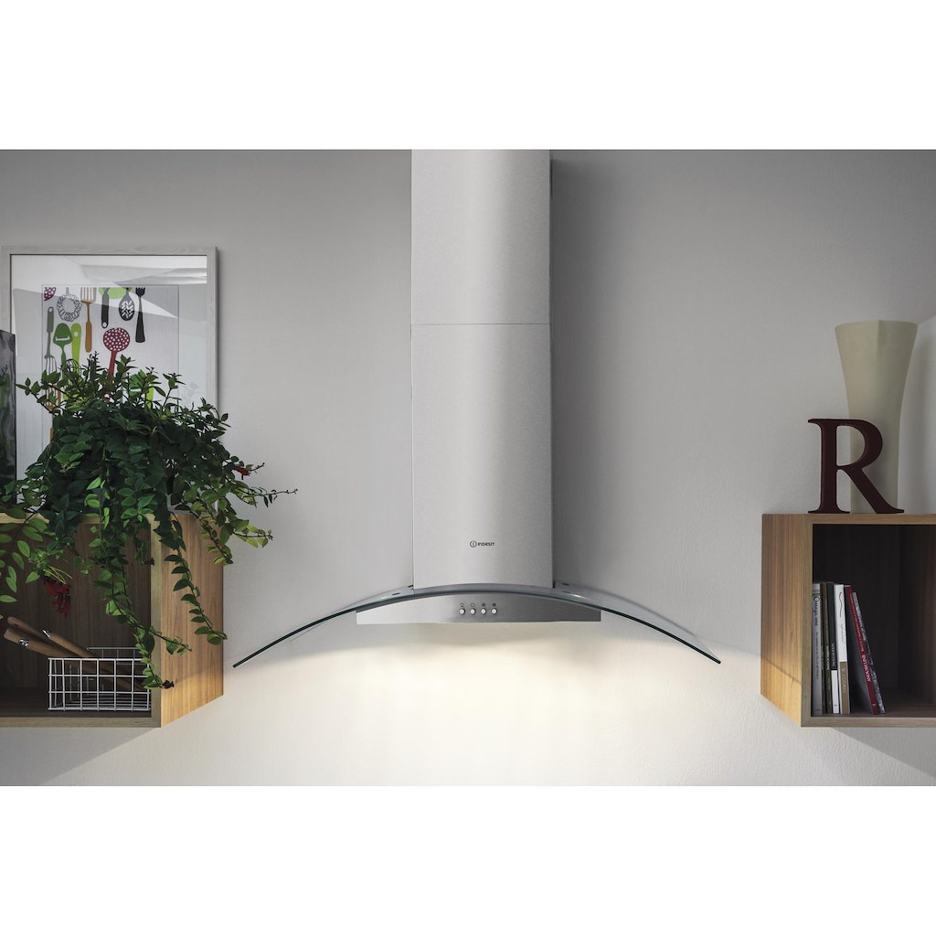 Indesit IHGC 6.5 LM X Cooker Hood - Stainless Steel - Image 2