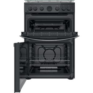 Indesit ID67G0MCB/UK Double Cooker - Black - Image 2