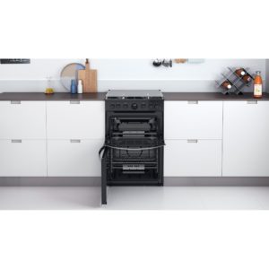 Indesit ID67G0MCB/UK Double Cooker - Black - Image 7