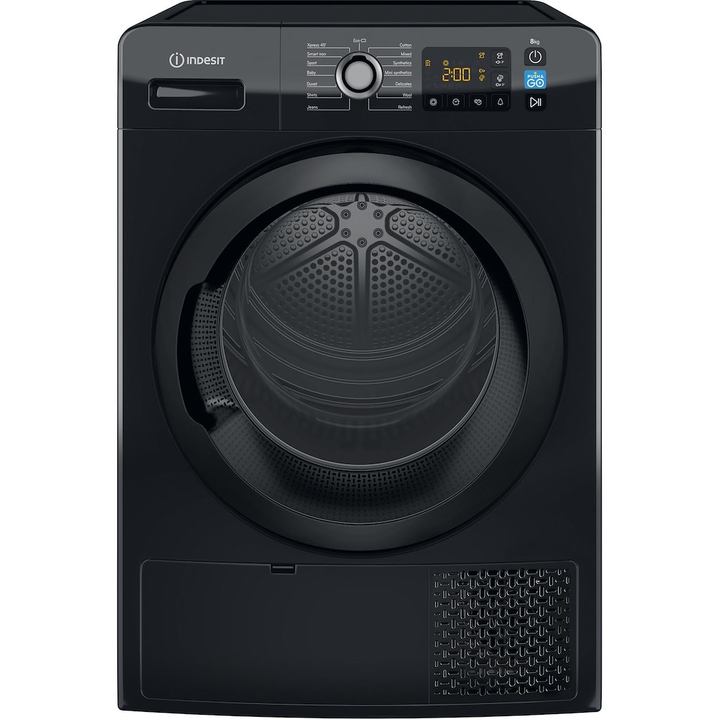 Indesit YT M11 82B X UK 8kg Freestanding Heat Pump Tumble Dryer - Black - Image 2